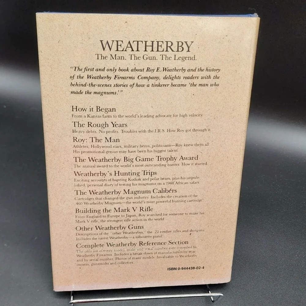 Weatherby The Man The Gun The Legend Hardcover Book New Old Stk Firearms History